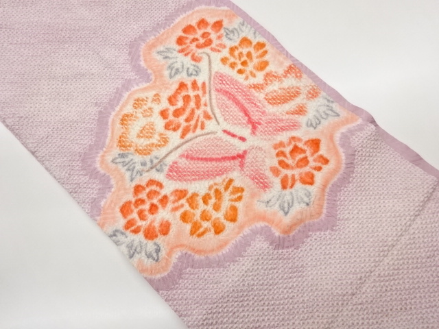 JAPANESE NAGOYA OBI / SHIBORI / FLOWER